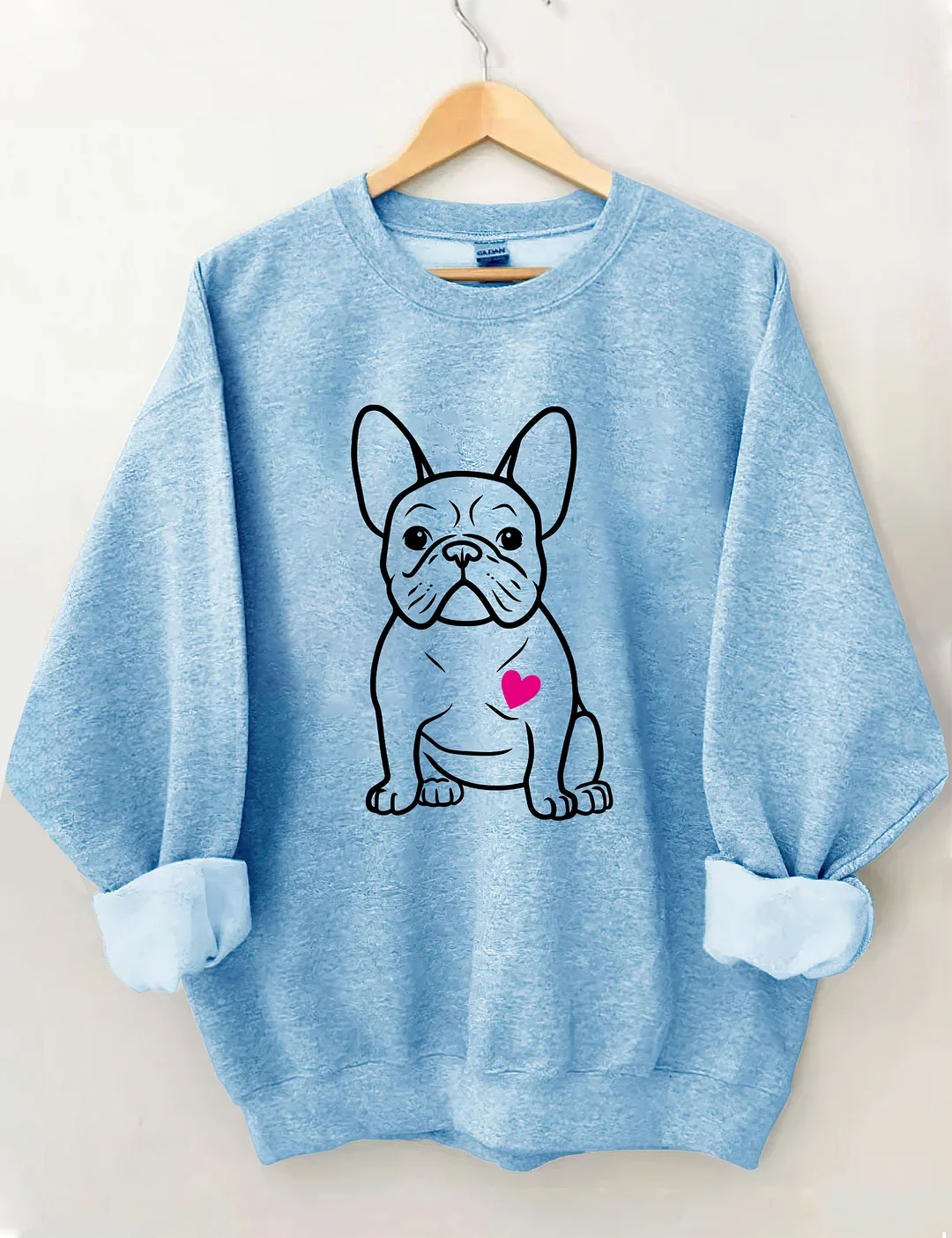 French Bulldog Heart Sweatshirt
