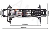 AMK Chassis Frame Set Wheelbase 313mm with 2 Speed Transmission Reversed Front Axle for 1/10 RC Crawler Axial SCX10 II 90046 EX86100