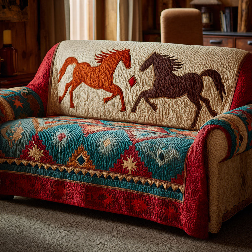 Horse Dream Quilted Sofa Cover NCU0DK11507 everthome