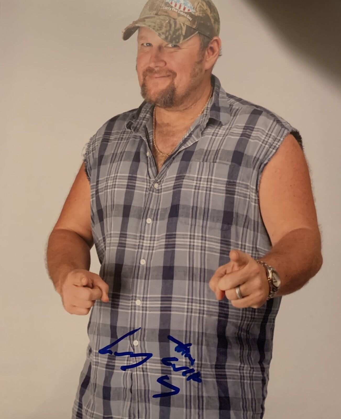 larry the cable guy signed Auto 8x10 Photo Poster painting Pic