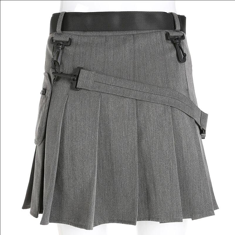 COSPLAY STRAPPED PLEATED SKIRT