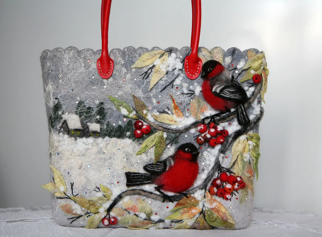 Handbag "Bullfinches have arrived"-Global Online Discount Store