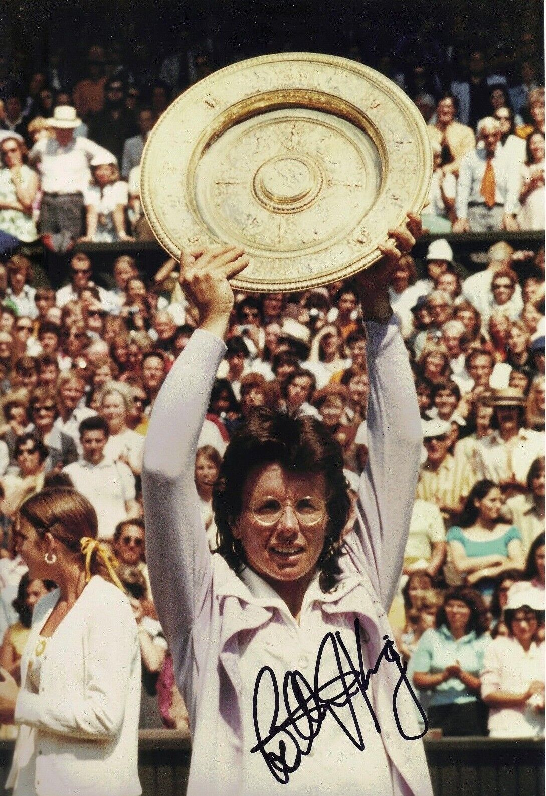 Billie Jean King Signed 12X8 Photo Poster painting Wimbledon Genuine Signature AFTAL COA (H)