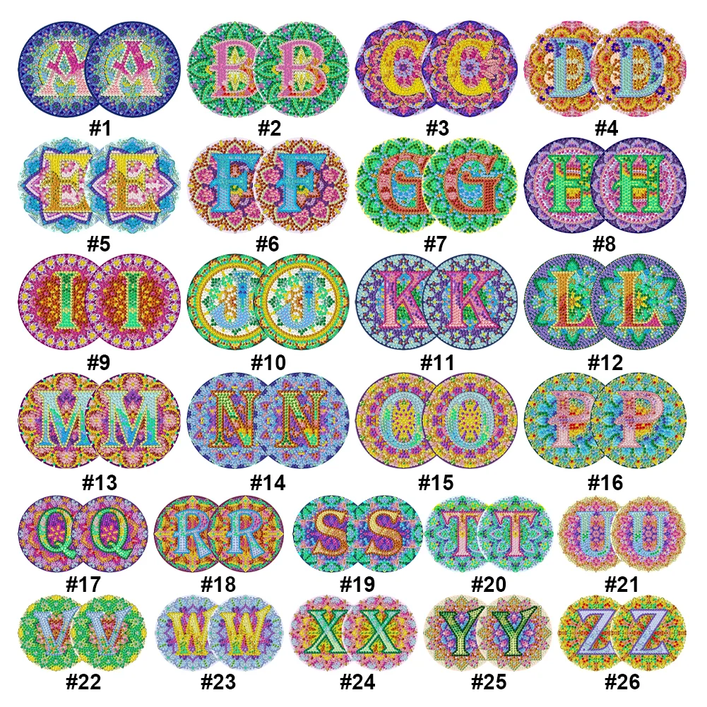 2PCS Diamond Painting Art Coaster Kit Special Shape Diamond Painting DIY Coaster