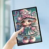 50 Pages A5 Special Shaped Elf Girl 5D DIY Mosaic Drill Notebook Craft Kit