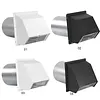 6/8 Inch Steel Hooded Wall Vent with Screen and Damper Wall Vent Cover Cap Exterior Air Exhaust for Kitchen HVAC Duct Dryer Vent
