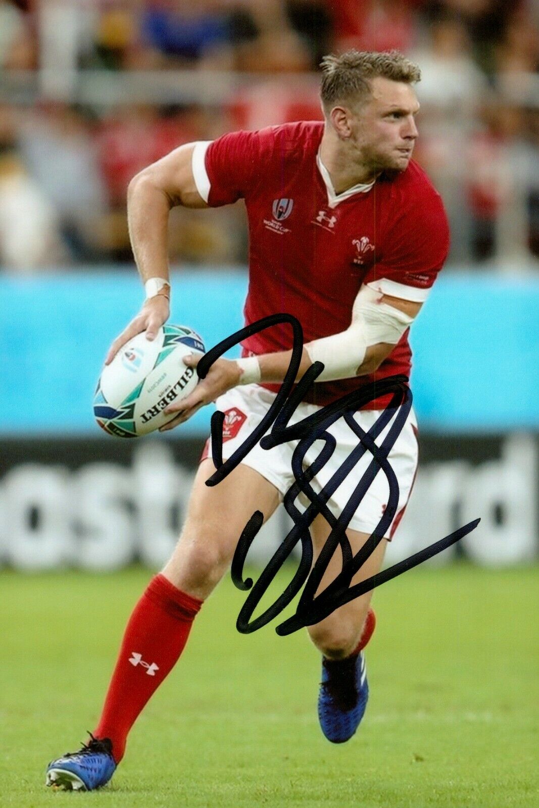 Dan Biggar Signed 6x4 Photo Poster painting Wales Rugby Union Northampton Saints Autograph + COA