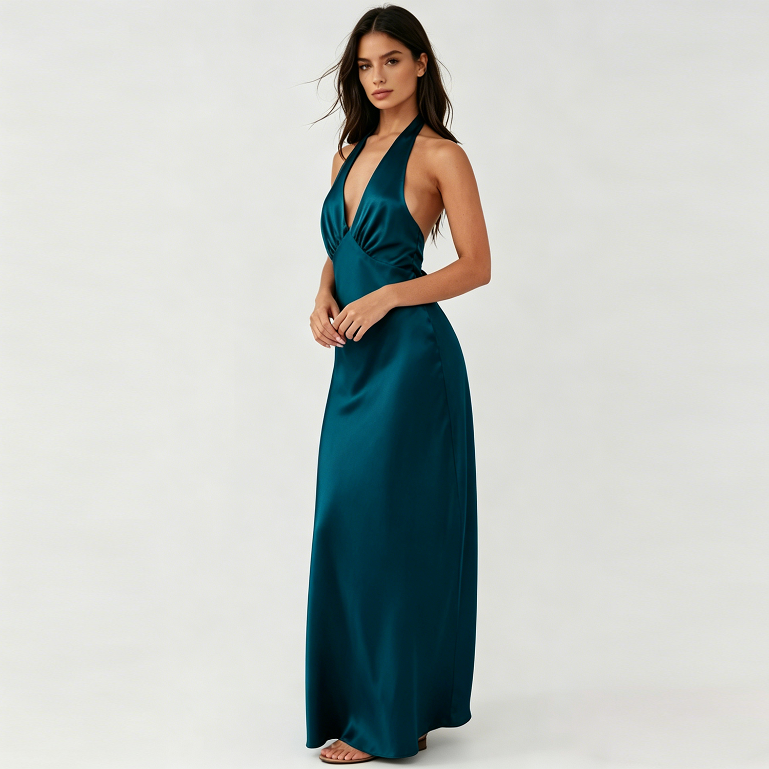 Silk Dress Women 100% Mulberry Silk Maxi Dress for Evening | Wedding Guest | Formal REAL SILK LIFE