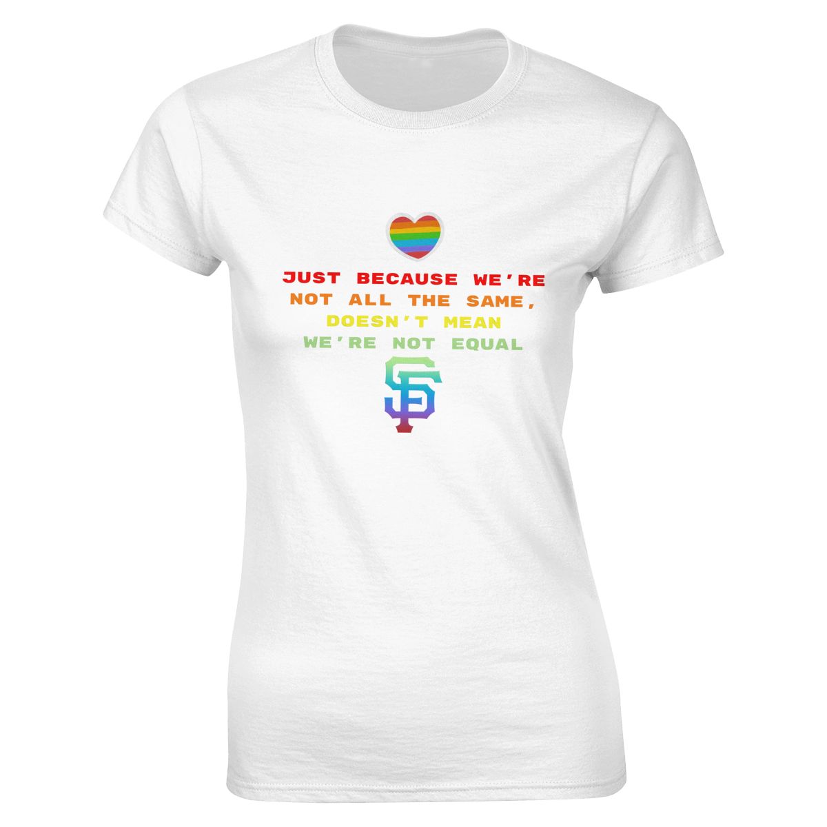 San Francisco Giants Rainbow Awareness Raising Women's Classic-Fit T-Shirt