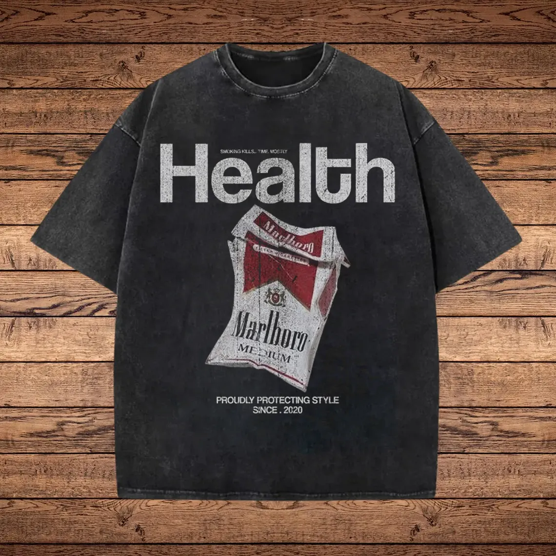 Vintage Graphic Print Washed T-shirt