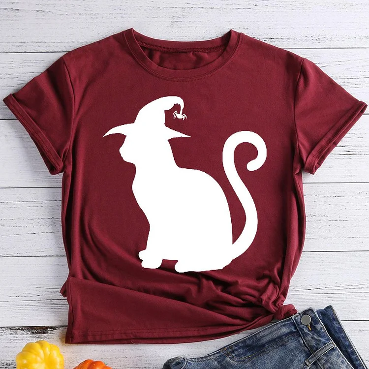 Cat  Halloween T-Shirt Tee -07870