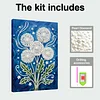 (20x30cm)DIY Dandelion Framed Handmade Pearl Painting Art Craft Kit Living Home Decor