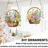 2Pcs Diamond Painting Flower Basket Diamond Art Pendant Wall Decor