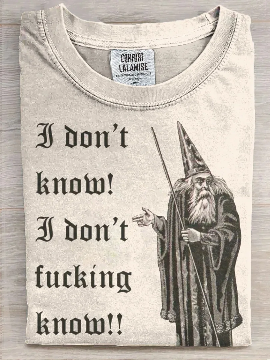 Eagerlys  I Don't Know Funny Vintage T-shirt Eagerlys
