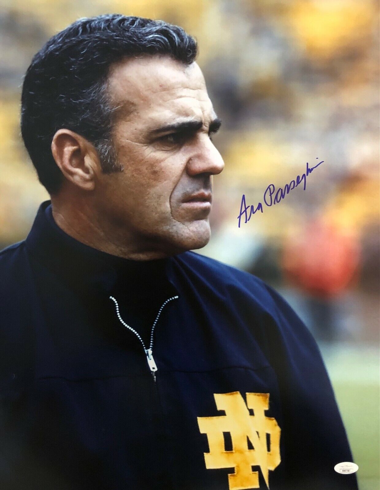 Autographed ARA PARSEGHIAN University of Notre Dame 16x20 Photo Poster painting w/ JSA COA