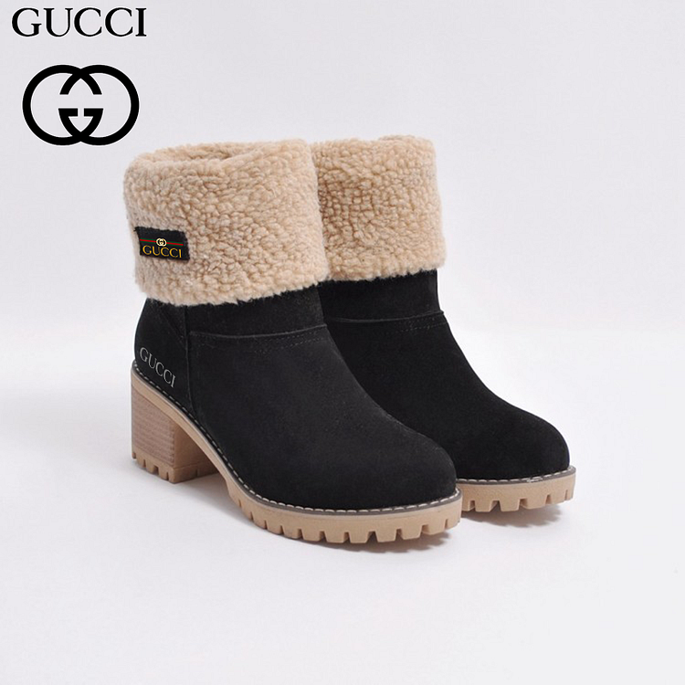 2023 Nowe damskie bawełniane buty na koturnie Gucci