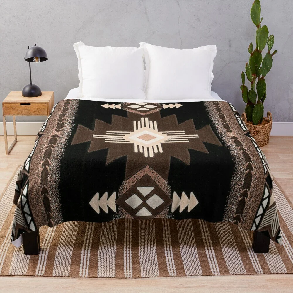 Athvotar of Original Throws Blanket 1890 Retro Blanket with Navajo Saddle, Soft Flannel Bed Blankets Warm Lightweight Fleece Blanket