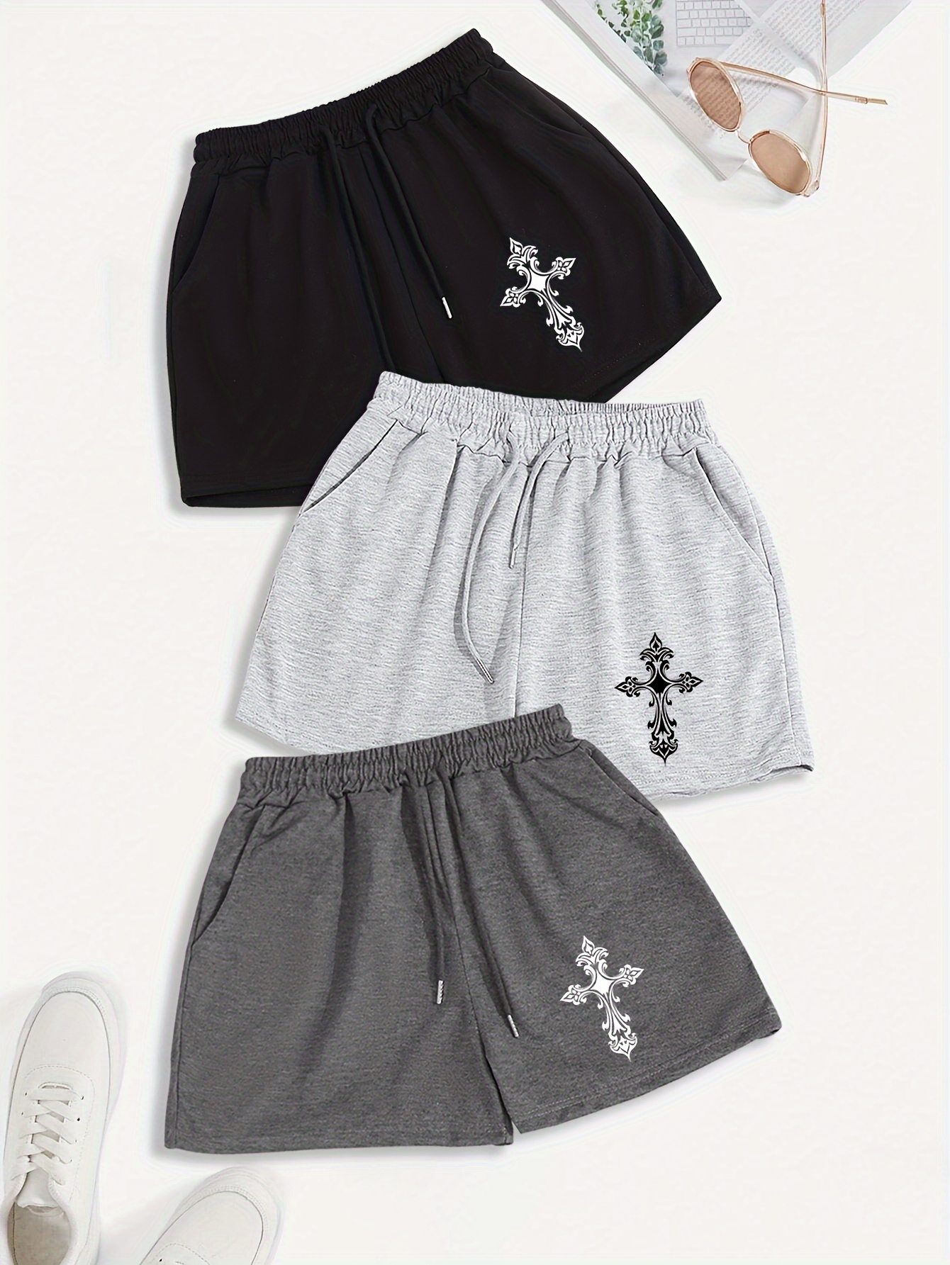 3pcs Drawstring Shorts, Casual Shorts, Women's Clothing | IFYHOME