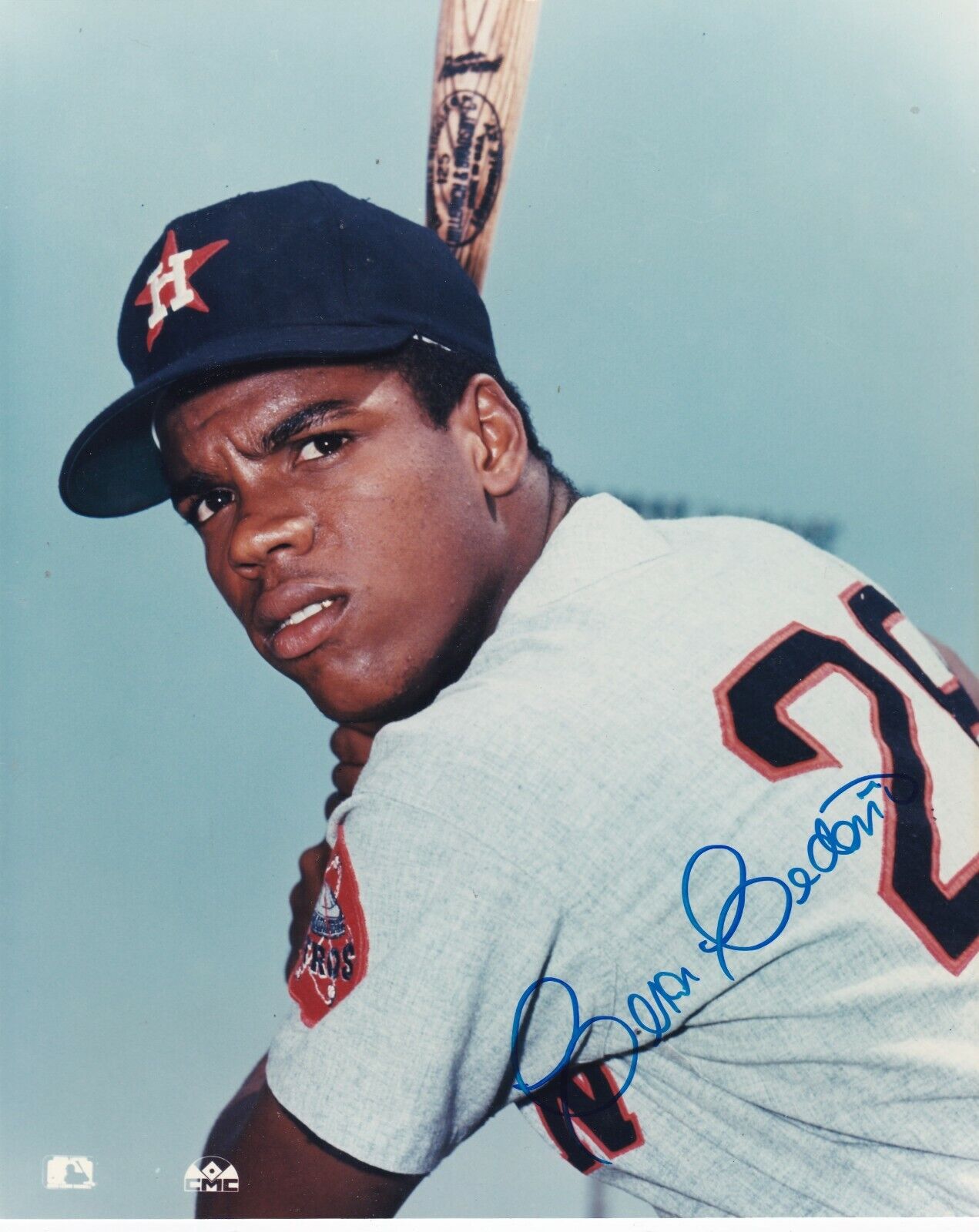 CESAR CEDENO HOUSTON ASTROS ACTION SIGNED 8x10