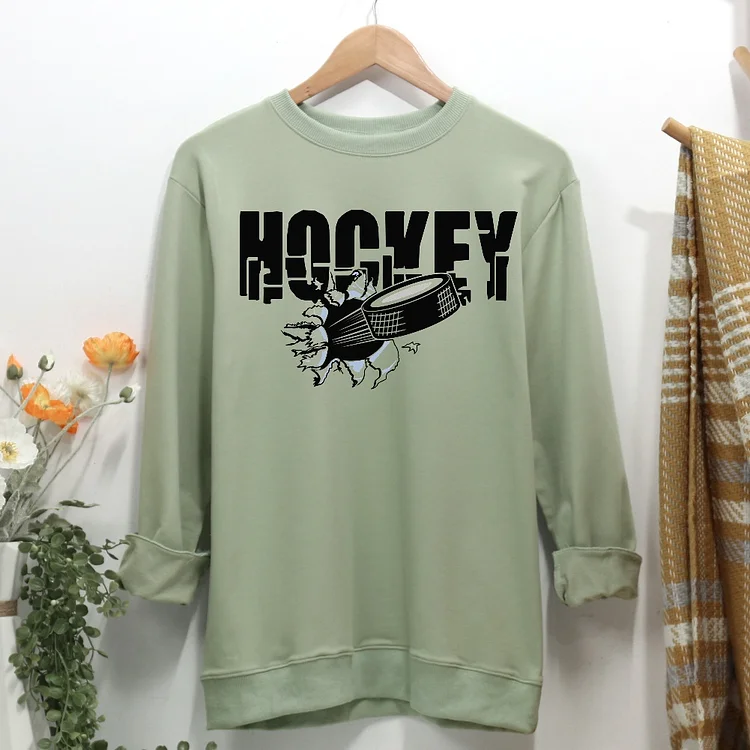 hockey Women Casual Sweatshirt-Annaletters