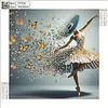 Diamond Painting-DIY Crystal Rhinestone Blue Butterfly Ballerina