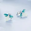 925 Sterling Silver Firefly Design Earrings 