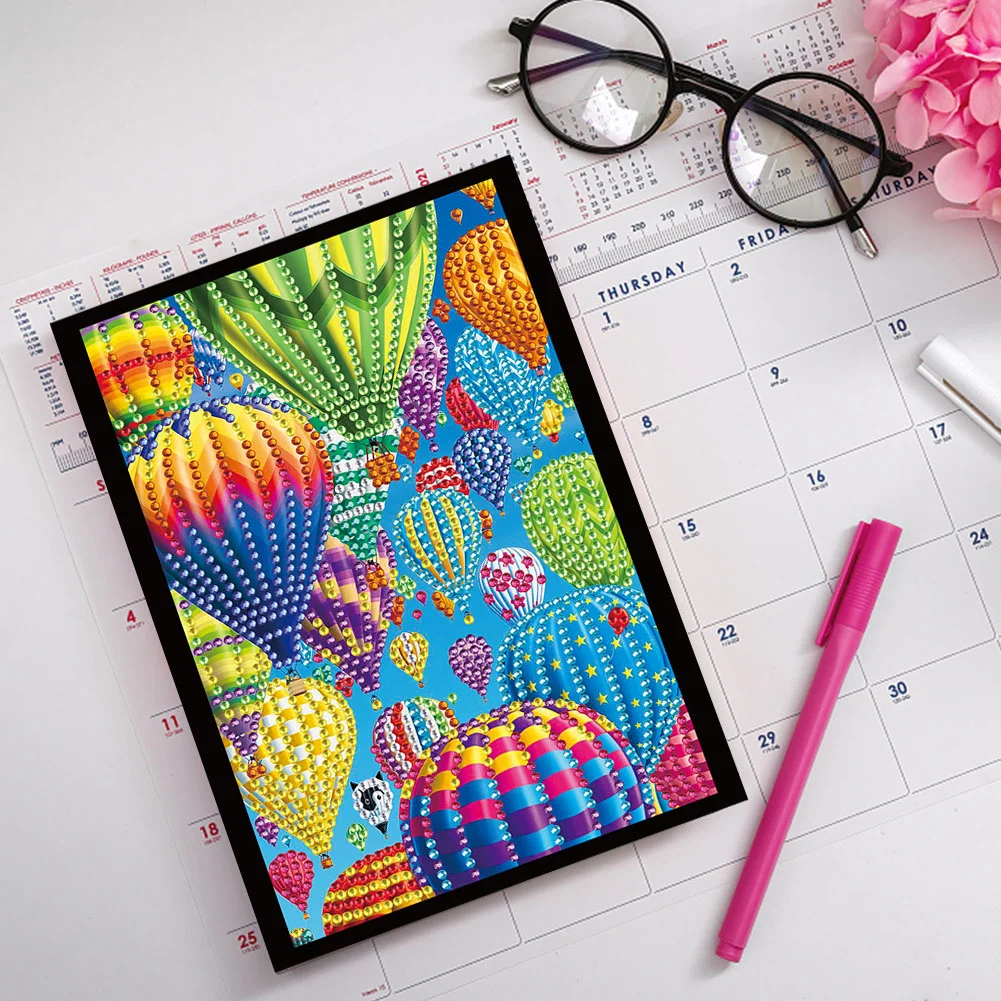 DIY Note Book Art Crafts A5 Partial Drill Wireless Strip for Gift