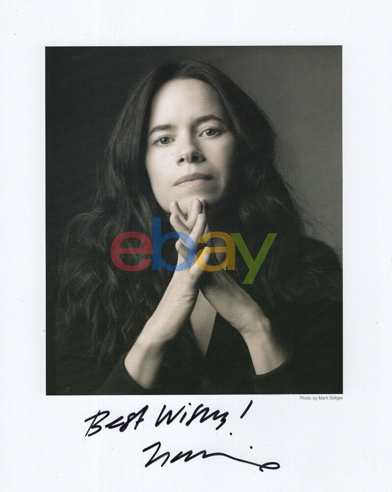 NATALIE MERCHANT SIGNED 8x10 Photo Poster painting 10,000 MANIACS VERY RARE reprint