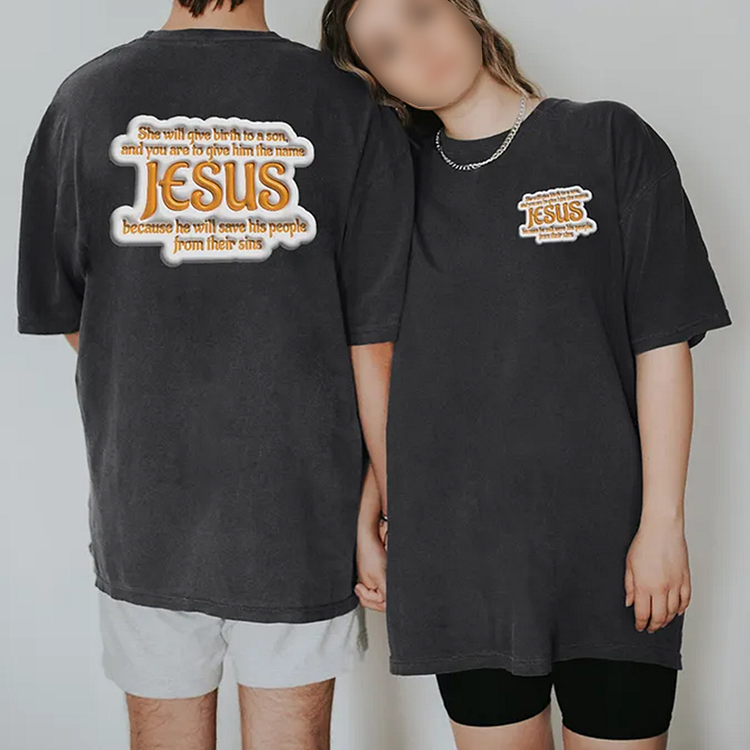 Sopula Jesus Matthew1:21 Unisex Washed T-Shirt