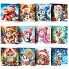 12Pcs DIY Diamond Painting Greeting Card with Envelopes&Tools Diamond Painting Greeting Card Set Multi Purpose Creative Birthday & Thanksgiving Card Kit