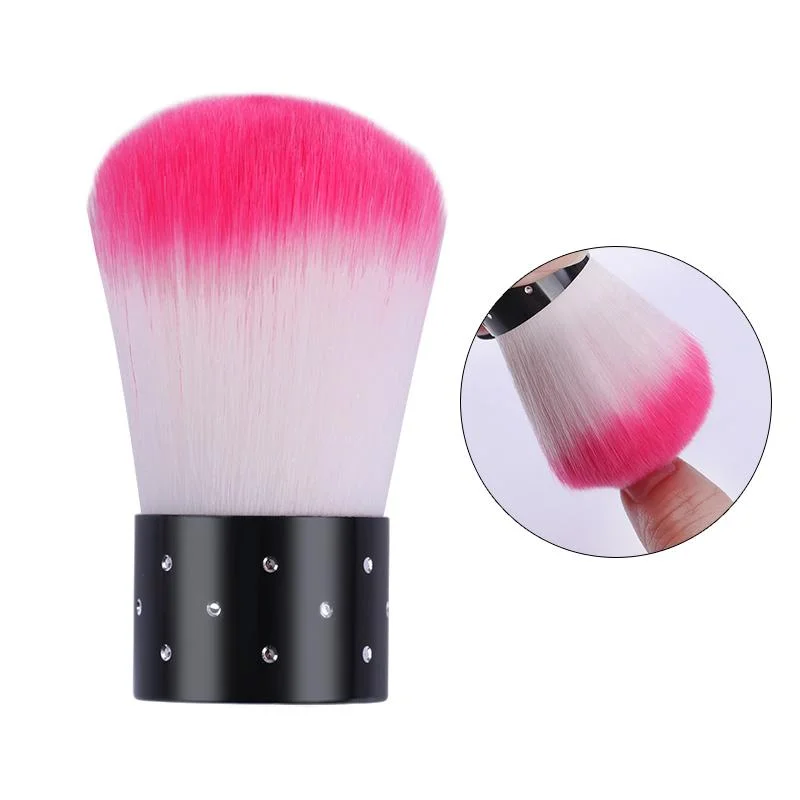 1PC UV Gel Drawing Brushing Nail Brush Cleaning Remove Dust Powder Plastic Cleaner Nail Art Manicures Care Tool Random Color