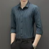 Simple Striped Non-iron Long-sleeved Shirt