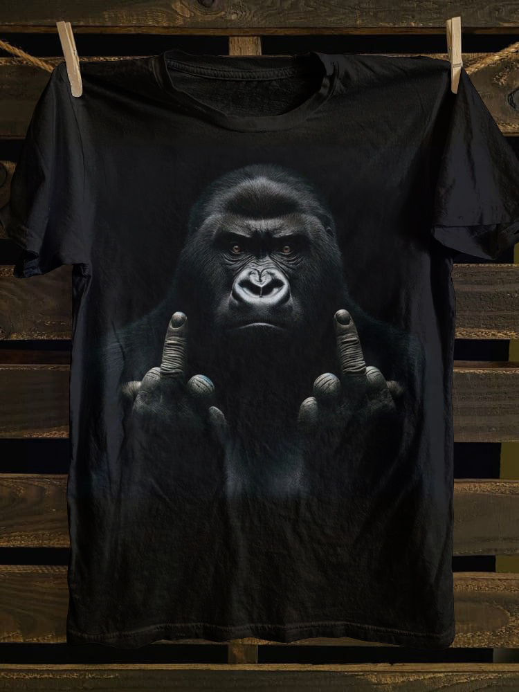 Gorilla Gives The Middle Finger-1 T-shirt