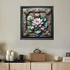 (US Only)Paint By Numbers Kit On Canvas DIY Oil Art Lotus Home Wall Decor 40x40cm