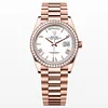 Rolex Day-Date 36 m128345rbr-0070 Rose Gold White Dial Diamond Bezel (36mm) Super Clone