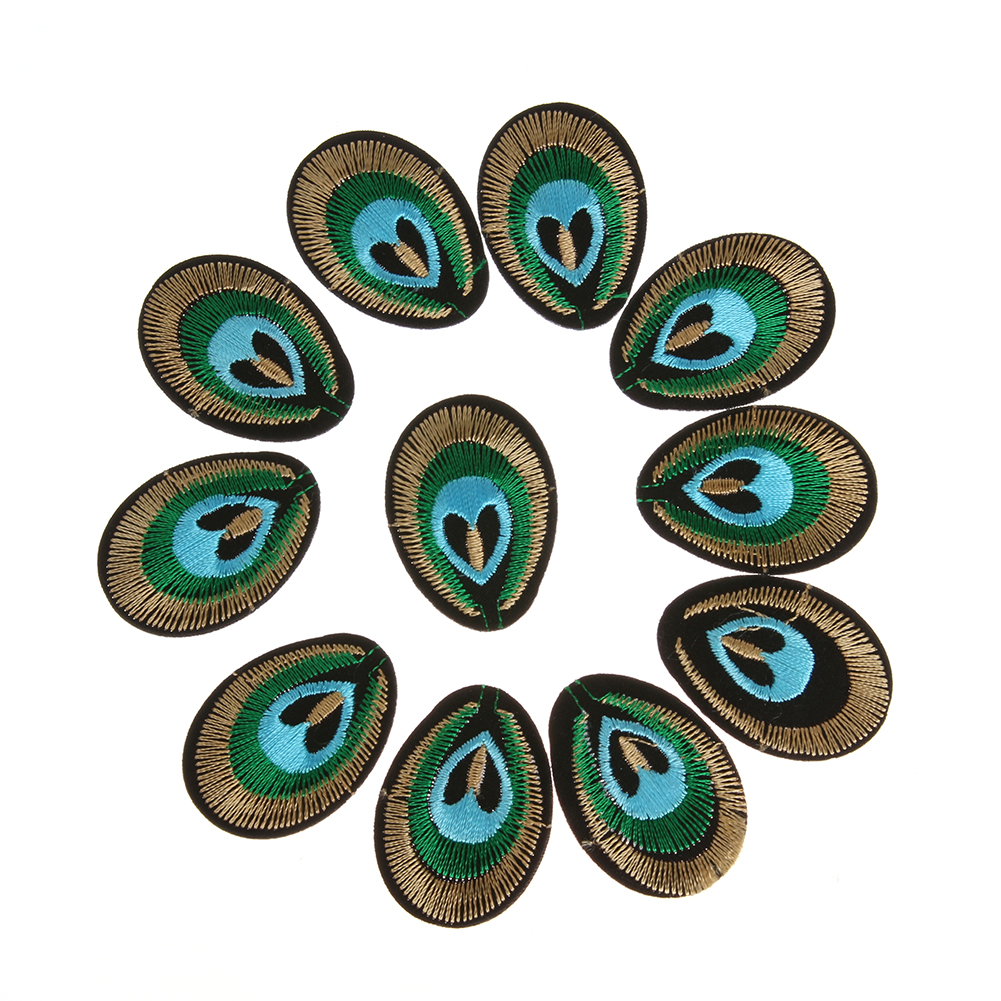 

20pcs Peacock Eye Embroidered Cloth Iron On Patch Sew Motif Applique, 501 Original