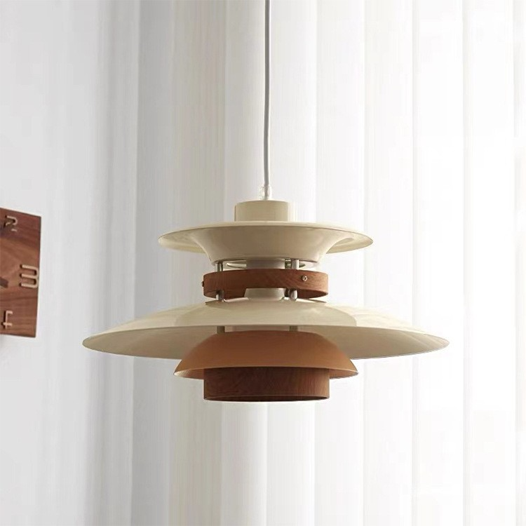 Creamy-White Nordic PH5 Chandelier Wood Pendant Light