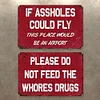 2pcs - Warning- Vintage Metal  Sign (8*12Inch) 