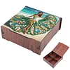 Diamond Painting Wooden Green Dress Girl 4 Slots Diamond Painting Storage Box for Adult Beginner