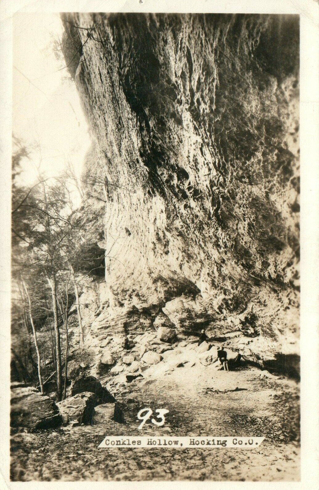 Conkles Hollow Hooking County OH Real Photo Poster painting RPPC Postcard