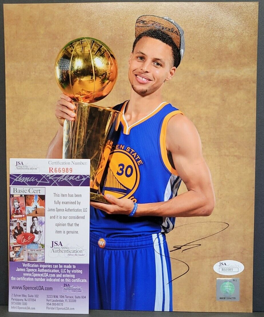 STEPHEN CURRY Signed Autographed GOLDEN STATE WARRIORS ,MVP 8x10 Photo Poster painting. JSA