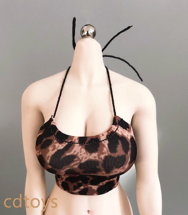 cdtoys 1/6 trendy sexy leopard-print slanted shoulder dress suitable for rubberized female soldiers in stock-aliexpress