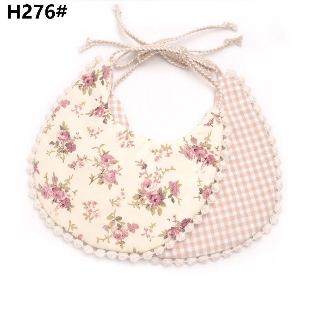 2020 Brand New Infant Baby Girl Boy Bib Kid Toddler Dinner Feeding Tassel Double-deck 100% Cotton Linen Burp Cloths Saliva towel
