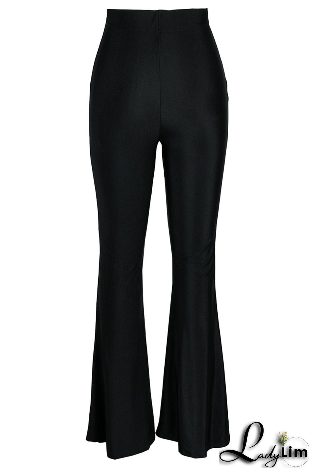 Rose Red Casual Solid Patchwork High Waist Speaker Solid Color Bottoms