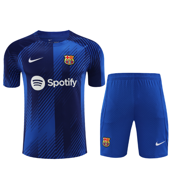 23/24 Barcelona Short Sleeve Training Kit Thai version Football Shirt 