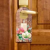 DIY Christmas Candle Flower Diamond Painting Door Handle Hanging Sign Kit