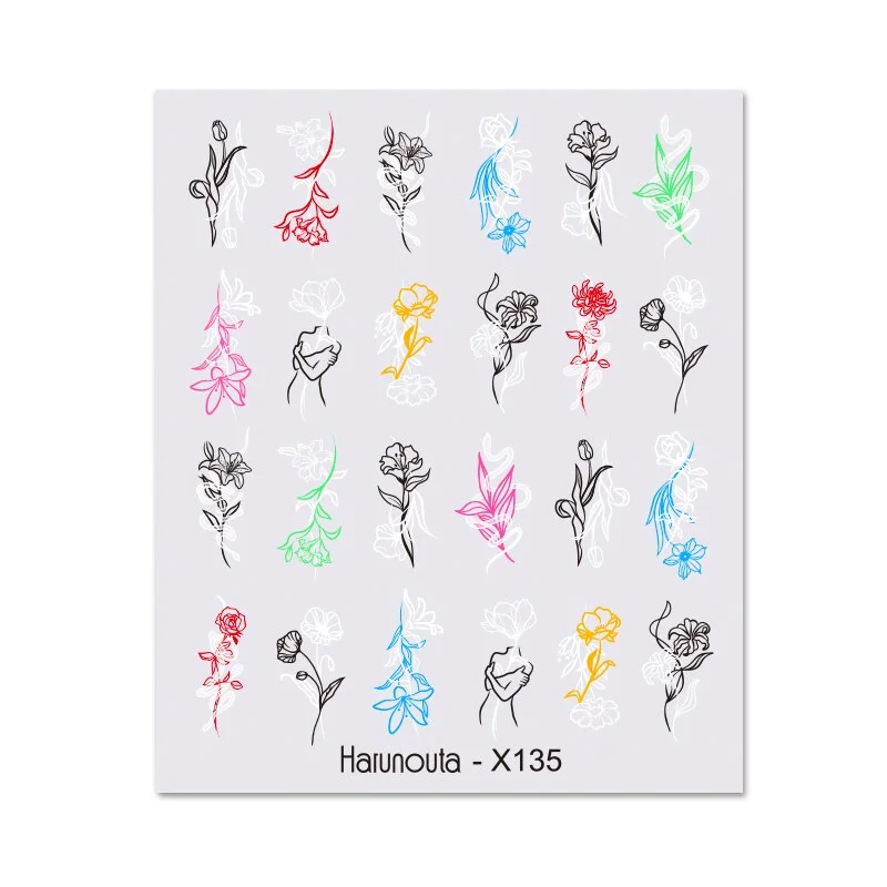 1PC Avocado/Watermelon/Orange Nail Stickers Summer Fruit Leaves Transfer Decals Sliders For Nails DIY Decoration Manicures-Nail Inspo