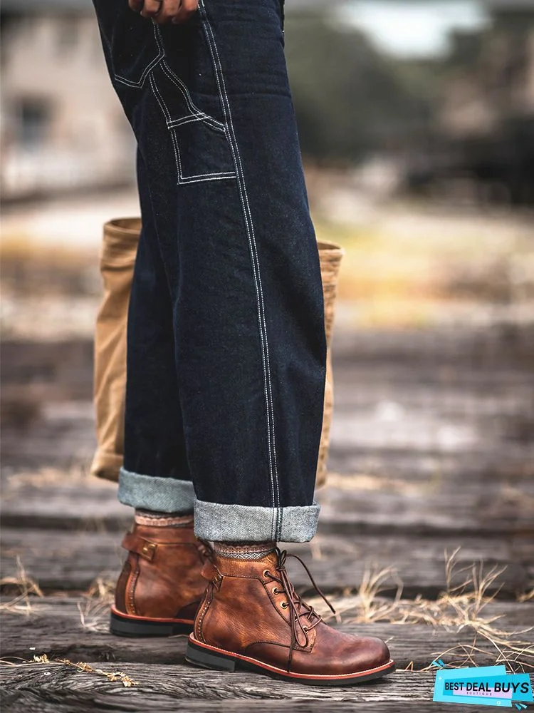 Vintage Goodyear Handmade Genuine Leather Boots