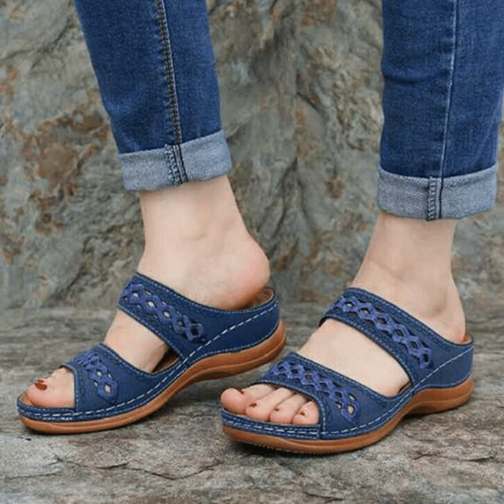 Meladen™ Bequeme beiläufige Art und Weise weiche Sohle Damen Sandalen und Pantoffeln mit offenen Zehen