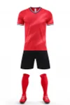 High-End Quick-Drying Polyester Soccer Wear Customizable Short-Sleeved Training Suit Set with OEM Service Available